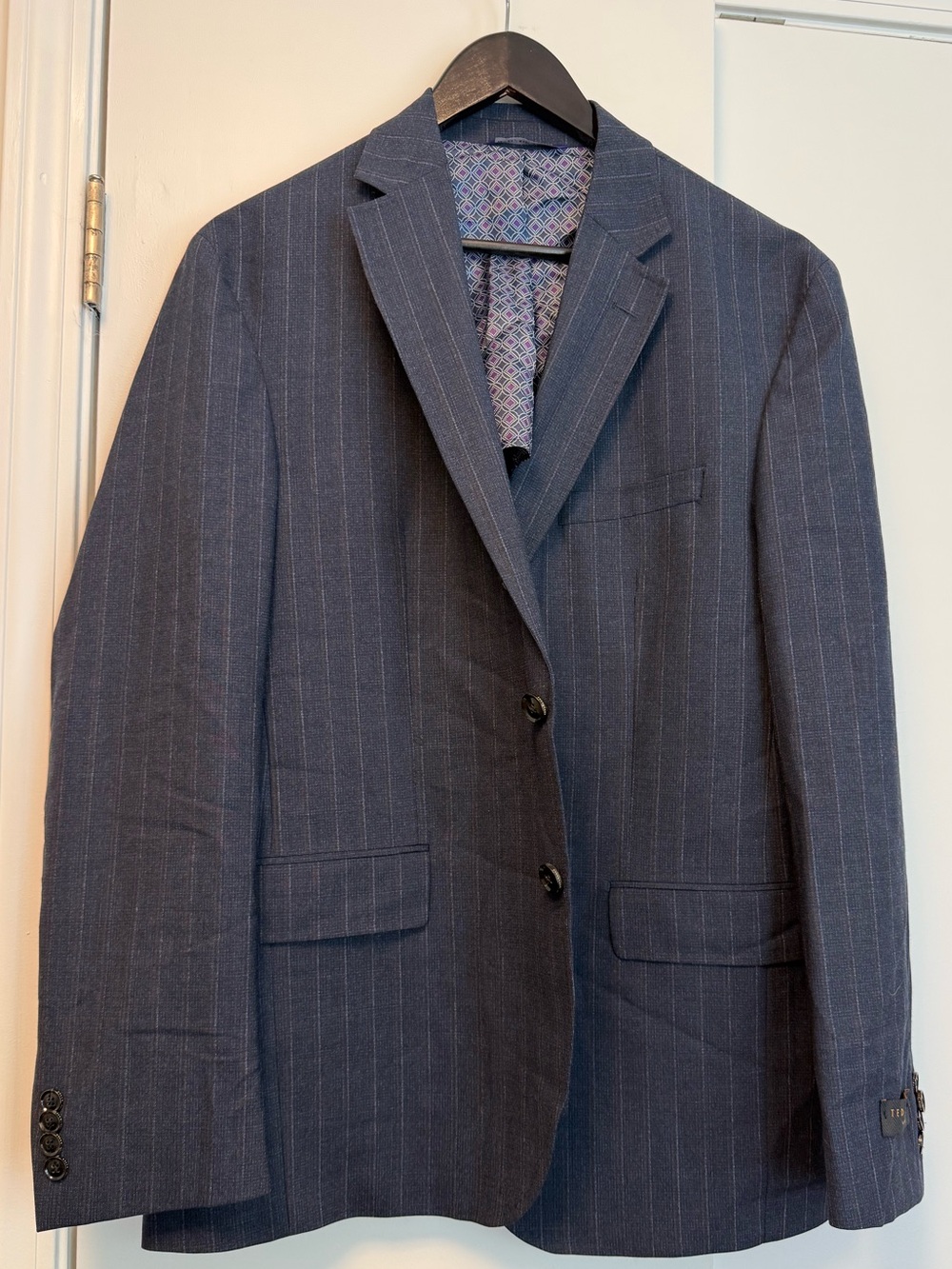 Ted Baker Navy Pinstripe Suit Jacket